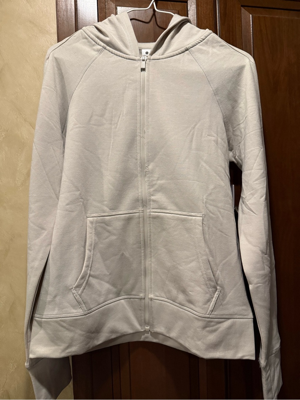 Yogalicious Taupe Zip Hoodie with Hood and Pockets